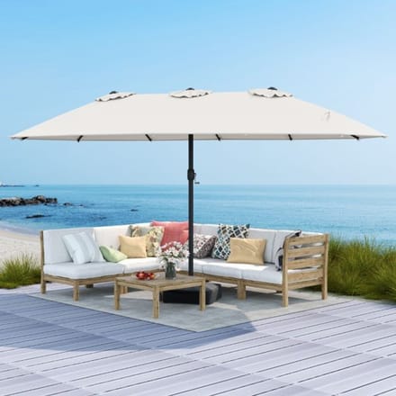 Coast Strandparasol 220 cm - UPF50+ - Kantelbaar - Met Bekerhouder/Draagtas
