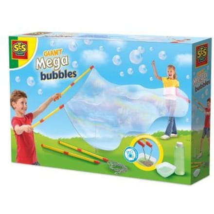 SES Creative 02323 Mega Bubbles met XXL Stokken - Extra grote bellenblazen met handige tool