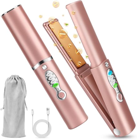 Draagbare Stijltang - Draadloze Krultang - Snel Haar Stylen - 2-in-1 Glad & Krul - 23 cm Lengte - Zwart