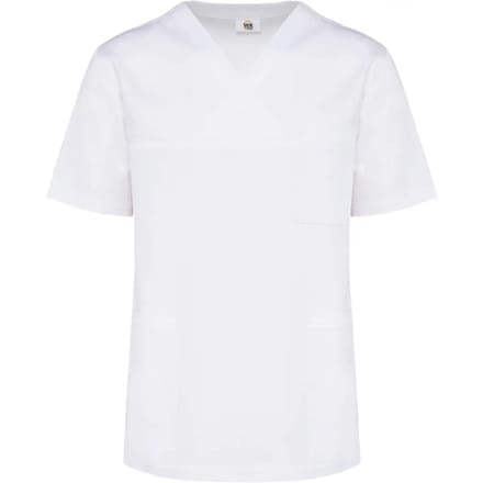 Schort/Tuniek/Werkblouse Unisex M WK. Designed To Work White 65% Polyester, 35% Katoen