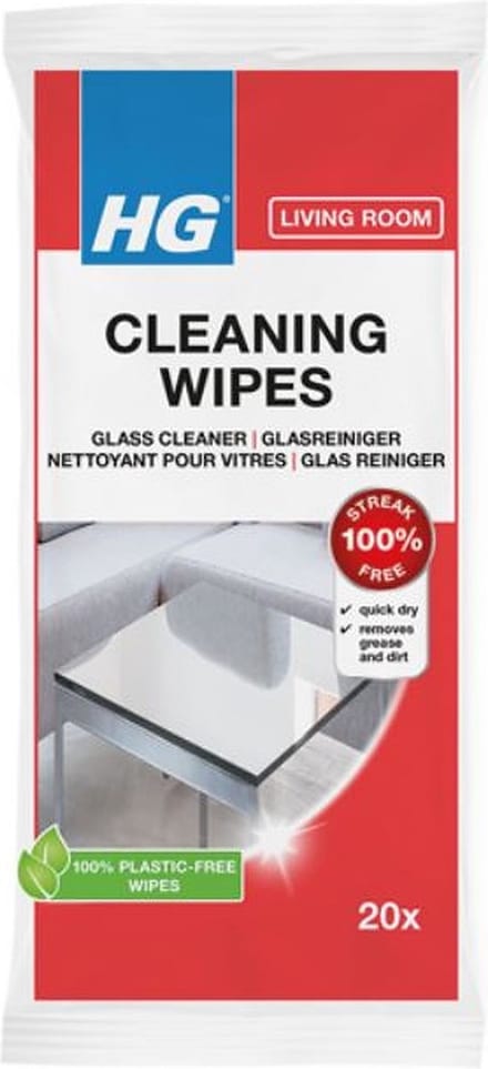 HG - Reinigingsdoekjes Glas - 12 x 20 stuks - Voordeelverpakking