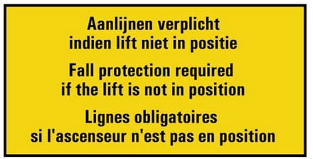 Waarschuwingssticker 'Aanlijnen verplicht', 200 x 100 mm