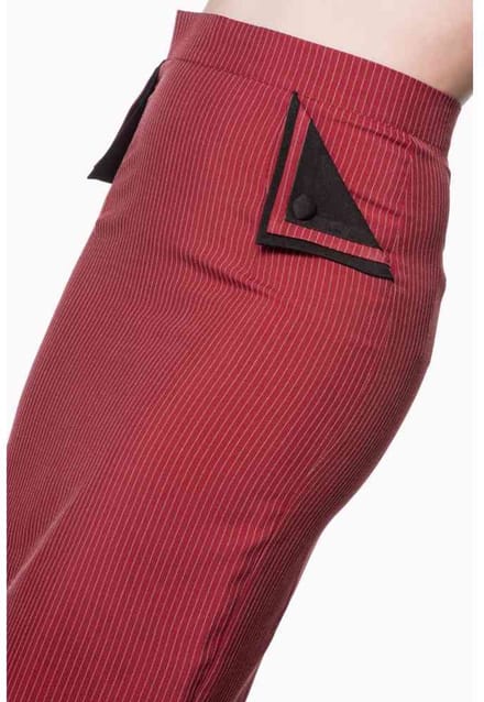 Dancing Days - Purple Haze Rok - 3XL - Bordeaux rood/Wit