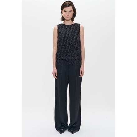 ZENGGI Lurex Sleeveless Top Black Größe: S | Blusen Outlet | Damen | Schwarz