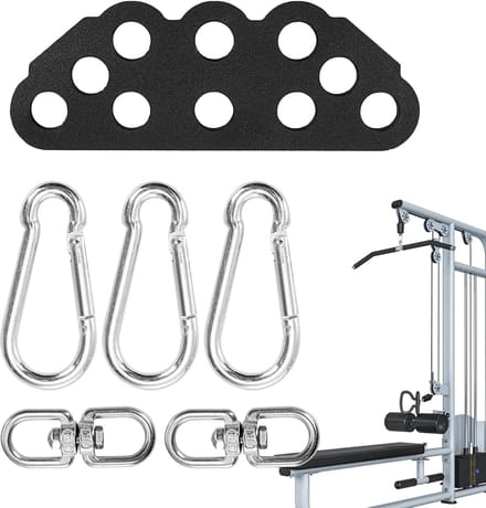 Fitness Accessoire - Trainingsstang - Kracht Training - Verstelbare Dubbele Handgreep - 15.2x5.6cm - Zilver