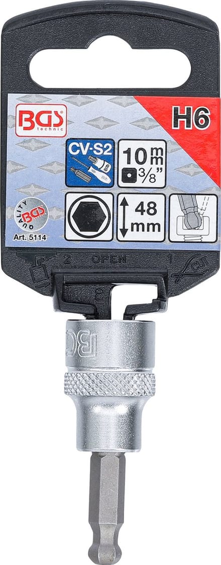 BGS Dopsleutelbit 3/8 INBUS met kogelkop 6 mm