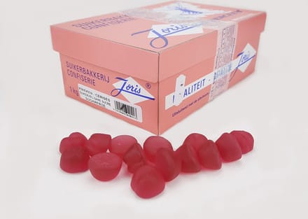 Joris Krieken Suikervrij - Snoep - 1kg - Rood - Fruit - Zacht