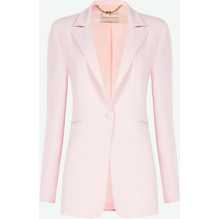 single-breasted jacket vrouw roze pastel