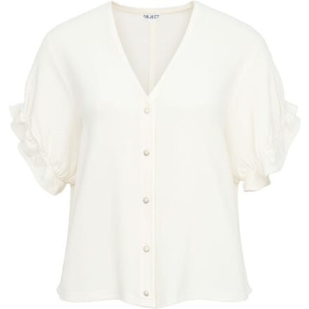 Object objframe 2/4 v-neck re top noos 23048963 cloud dancer
