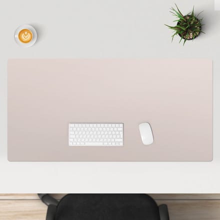 Wallfluent - Roze Es Bureau Onderlegger - 120x60 cm - Lichtroze Onderlegger Bureau - Pastel- en aardse kleuren Computer Mat - Bureau Pad - Bureau Accessoires - Bureau Pad