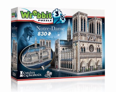 Wrebbit Notre-Dame de Paris - 3D puzzel - 830 stuks