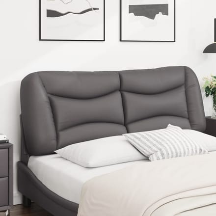 vidaXL - Hoofdbordkussen - "Hvar" - 140 - cm - kunstleer - grijs