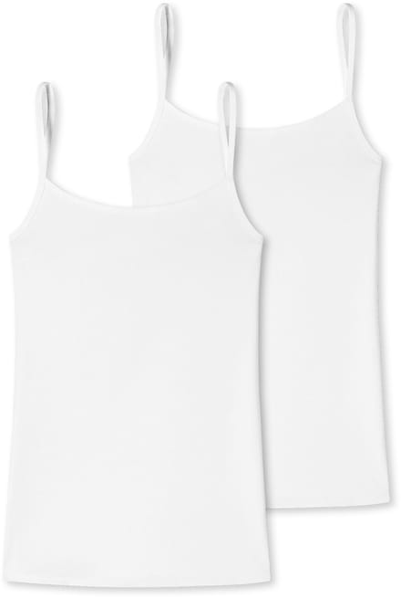 Uncover by Schiesser 2 PACK Spaghettitop hemdjes - Dames Onderhemd - wit