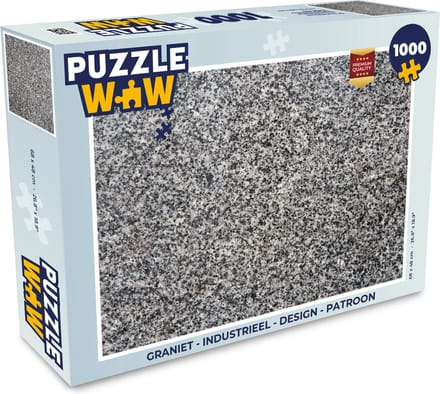 Puzzel Graniet - Industrieel - Design - Grijs - Legpuzzel - Puzzel 1000 stukjes volwassenen
