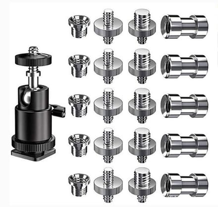Dailygoods - 21 Stuks Camera Schroef Adapter 1/4 tot 3/8 Inch