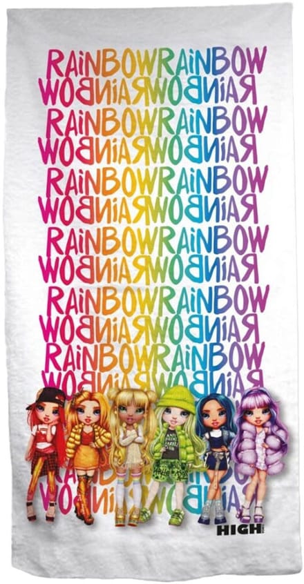 Strandlaken Rainbow High strandhanddoek 70x140cm kinderen polyester.