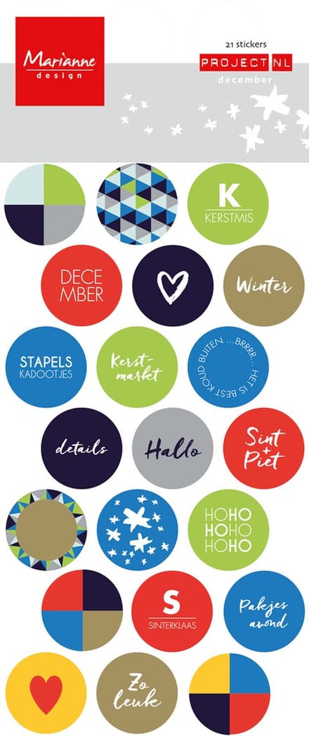 Marianne Design Decoratie Project Nederlands  Chipboard December (Nederlands)