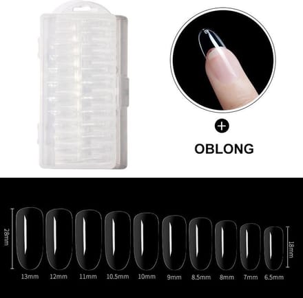Dermarolling Nageltips Oblong 10 maten - 240 stuks