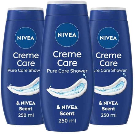 NIVEA - Douchecrème Care - 3 x 250 ml - Voordeelverpakking