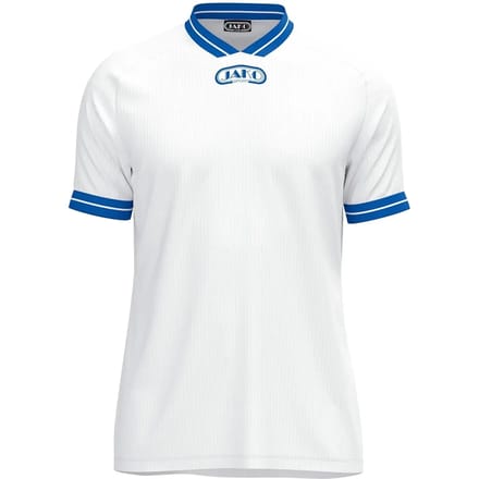 Jako Retro Shirt Korte Mouw Kinderen - Wit / Royal | Maat: 164