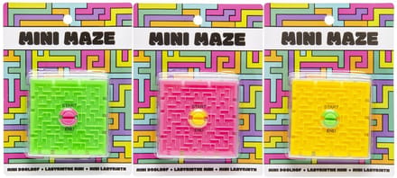 Duckiez Mini Labyrinth Spel Op Kaart - 1 stuk