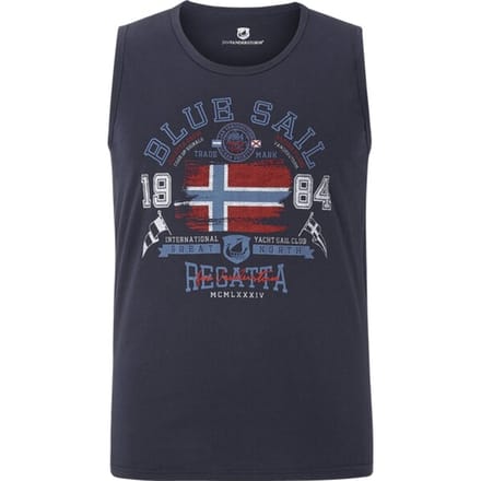 Jan Vanderstorm herren Tanktop - 60/62 - donkerblauw - Plus Size