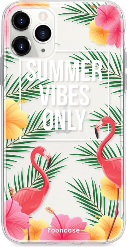 Fooncase Hoesje Geschikt voor iPhone 12 Pro Max - Shockproof Case - Back Cover / Soft Case - Summer Vibes Only