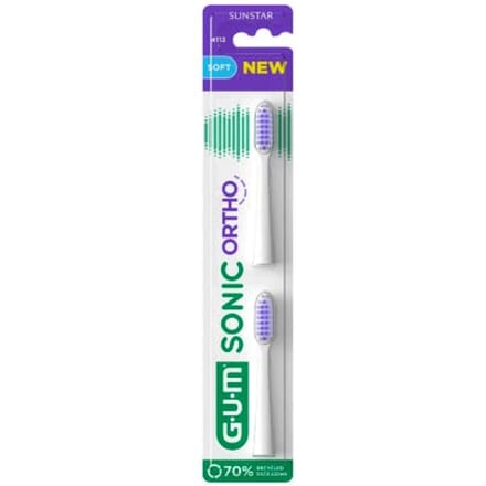GUM Opzetborstels Sonic Ortho - 2 stuks