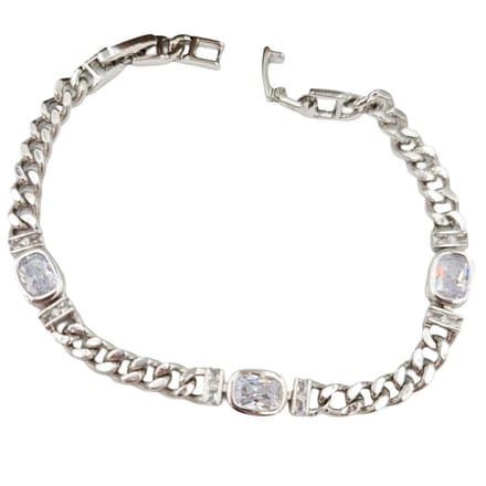 Gourmet Diamond Link Bracelet White Gold