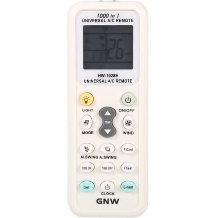 Universele afstandsbediening - YS00722 - K-1028E - Wit - Compatibel met airconditioners - 68g