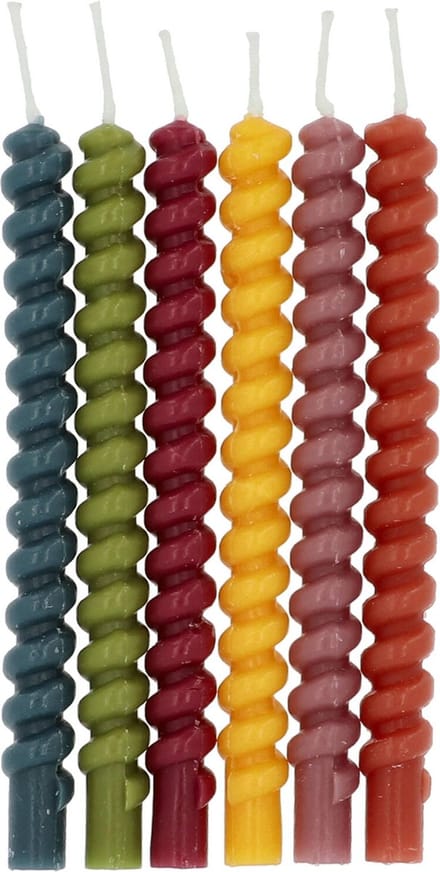 Folat - Kaarsjes twister comfy cozy 10 cm (12 stuks)
