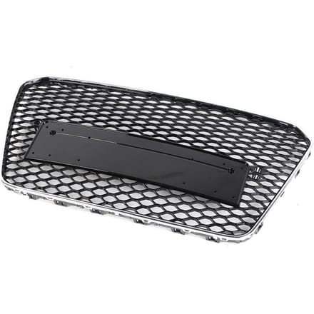 Zwarte Voorbumper Grille Refit voor RS Stijl Past op A5 S5 B8.5 12 16 Auto Modificatie black