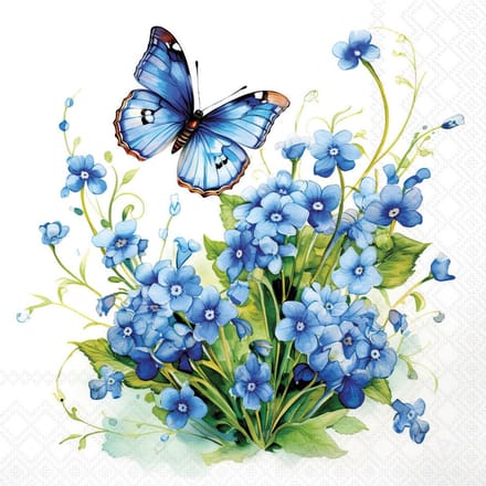 Lunch servetten Forget me not - Ambiente - 33x33 cm
