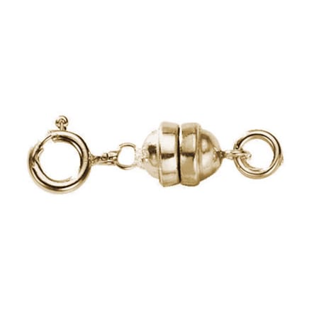 Magneetsluiting met veerring, geelgoud 585/-