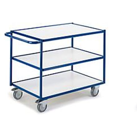 ESD-etagewagen met horizontale schuifbeugels, 3 etages, 990 x 590 mm