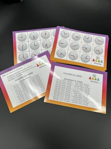 Klokkenbingo (2x 20 bingokaarten!)