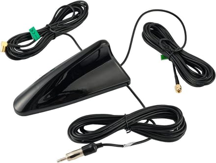 Auto Antenne Haaienvin - DAB FM GPS Antenne - Radio Ontvangen - Universele Montage - 5 meter kabel - Zwart