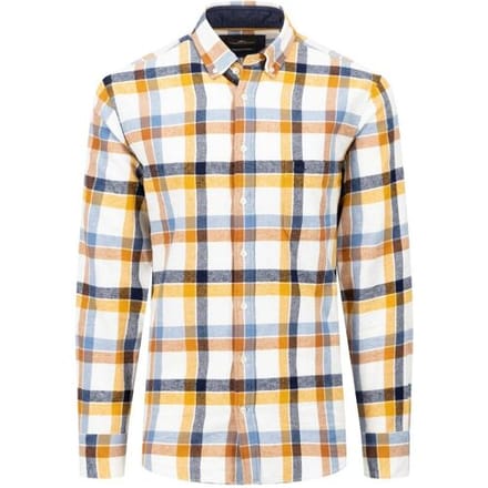Fynch-Hatton Overhemd Multi Flanel Check Button Down New Dijon / male