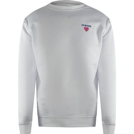 Love Moschino Heart Logo Witte Sweatshirt