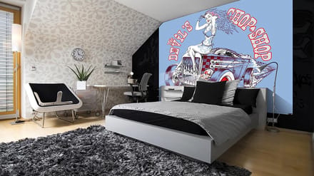 Alchemy Hot Rod Devil Car Photo Wallcovering