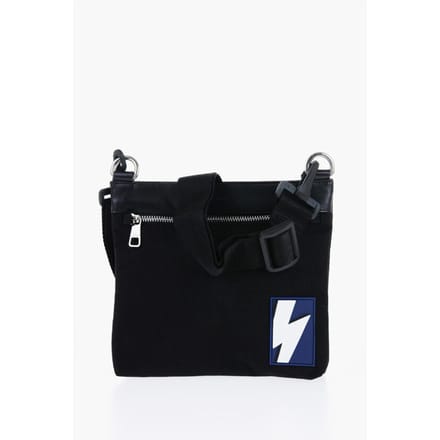 Nylon Sacoche met afneembare bandjes in zwart