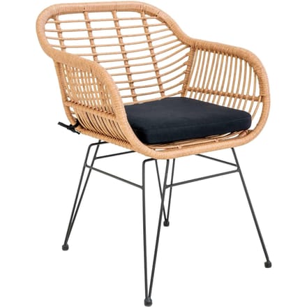 Polyrotin fauteuils met kussens en poten House Nordic Trisete