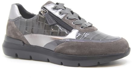 Hassia Sneaker grijs lak H Bordeau (Maat - 6, Kleur - Grijs)