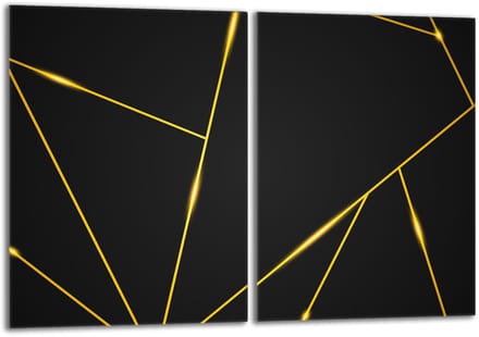 TMK ArtDeko - Kookplaatbeschermers - Glas - 40x52 cm - Zwart