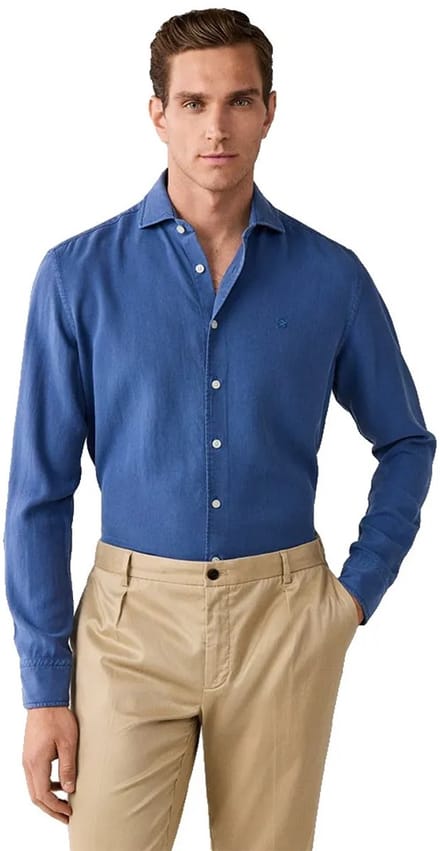Hackett Hm3010765 Overhemd Met Lange Mouwen Blauw M Man