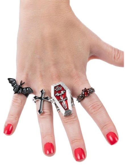 Ringen Gothic Vampier - Set 4 stuks