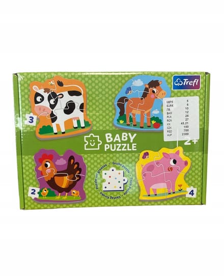 Babyboerderijdieren puzzel 14 stukjes - vanaf 2 jaar