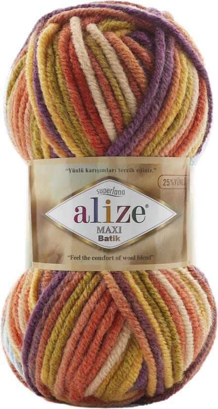 Alize Superlana Maxi Batik 8027 Pakket 5 Bollen