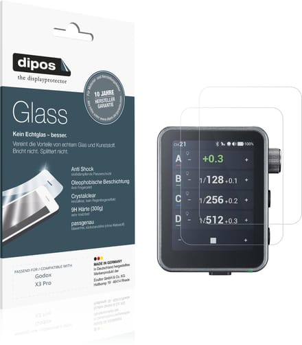 dipos – 2x Pantserfolie geschikt voor Godox X3 Pro | 9H Screenprotector