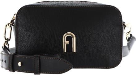 FURLA Leren Schoudertas Primula Mini Crossbody Bag Nero Zwart